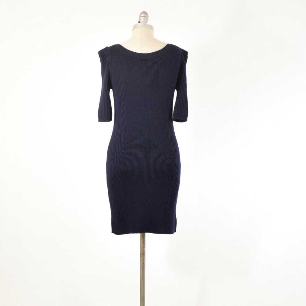 SOLD Theory Wool Ribbed Knit Sweater Dress - Picture 4 of 6
